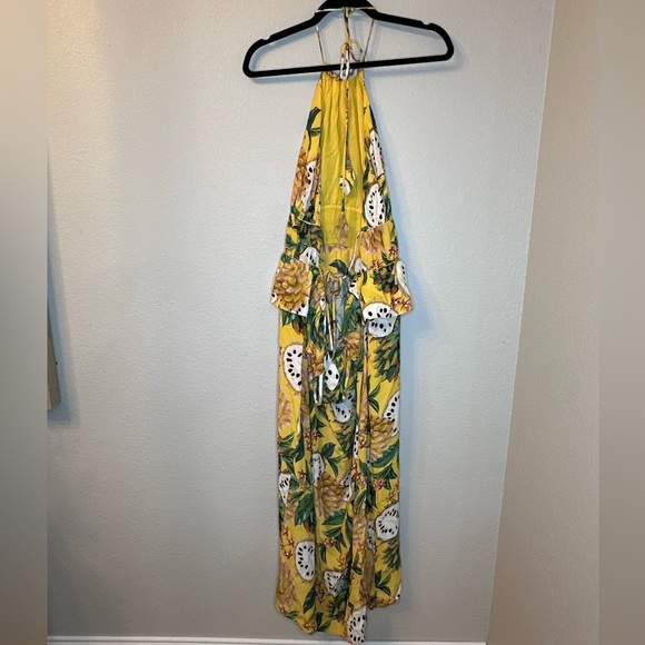 Farm Rio Biriba Yellow Sleeveless Midi Dress Anthropologie NWT Women’s XL - Picture 12 of 16